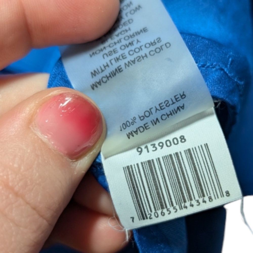 Vince Camuto Blue Ruffle Sleeve Wrap-Style Blouse - Picture 10 of 13